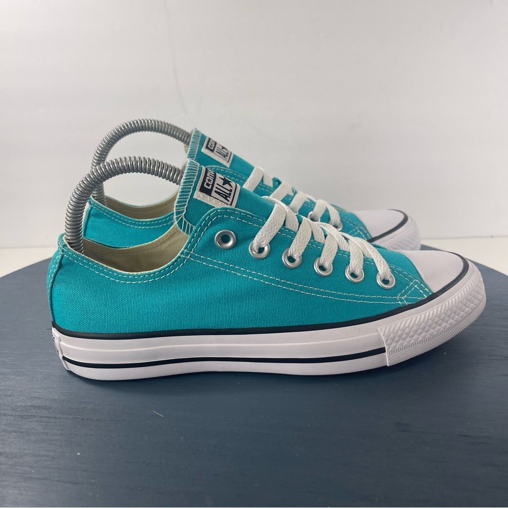 Converse All Star Chuck Taylor Teal Sneakers Women's Size 8 - Picture 1 of 8